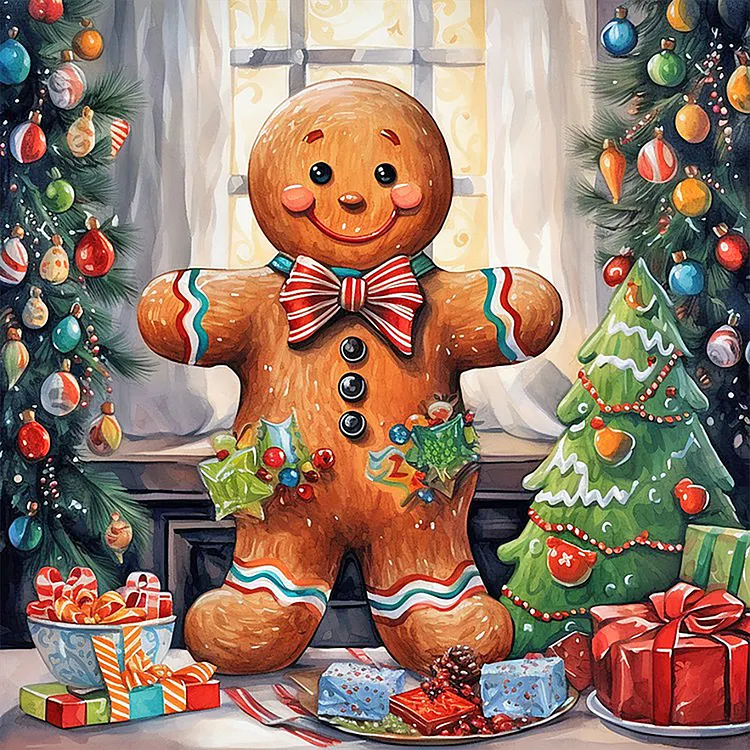 Snowman Cookies 40*40CM (Canvas) Full Round Drill Diamond Painting gbfke