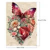 Flowers Butterfly-Paint by Numbers Acrylic Painting 30*40CM(Poster style）