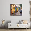 Colored Houses-14CT Stamped Cross Stitch 40*40cm/15.75*15.75in