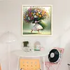 Daisy Girl-11CT Stamped Cross Stitch 50*50cm/19.69*19.69in