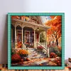 Autumn'S Door - 14CT Stamped Cross Stitch - 50*50cm