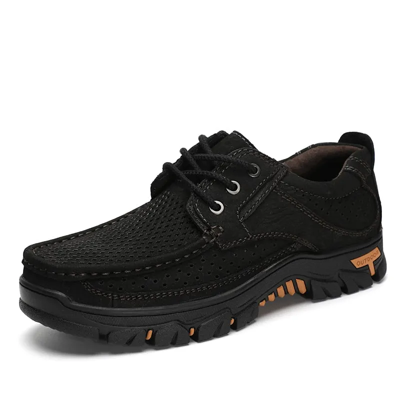 2021 New Men Shoes Genuine Leather Men Flats Loafers High Quality Breathable Outdoor Men Sneakers Male Casual Shoes Plus Size 48