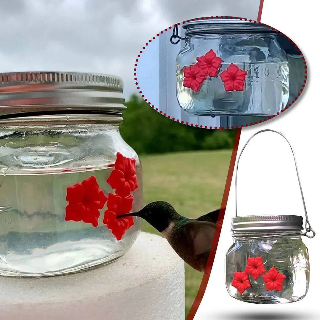 Mason Jar Hummingbird Feeder