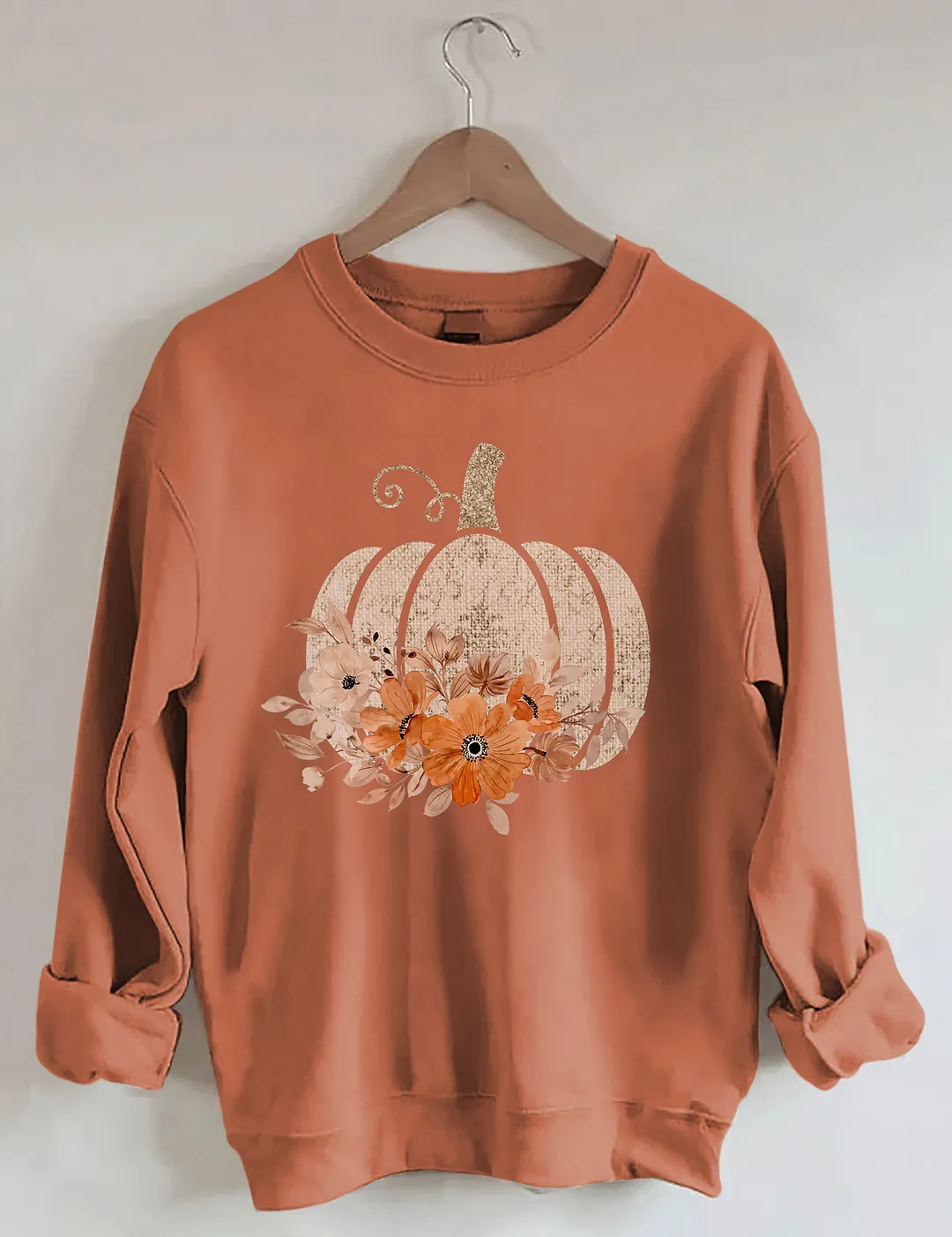 Floral Pumpkin Sweatshirt