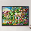 (US Local)Town-14CT Stamped Cross Stitch Kit(82x61cm)