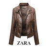[ZARA] Damska kurtka sk&oacute;rzana (dostępna wiosną, jesienią i latem)