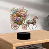 Flower Carriage Diamond Painting Night Light 5D DIY Diamond Art Lamp Home Decor