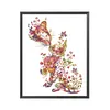 Kiss Cat - 11CT Stamped Cross Stitch Kit(40*50cm)