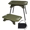 Foldable Camping Table High Low Dual-Use Table for Beach Hiking Fishing (Green)