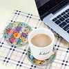 [Upgrade]4Pcs Acrylic Special Shape Flower DIY Waterproof Diamond Painting Coaster