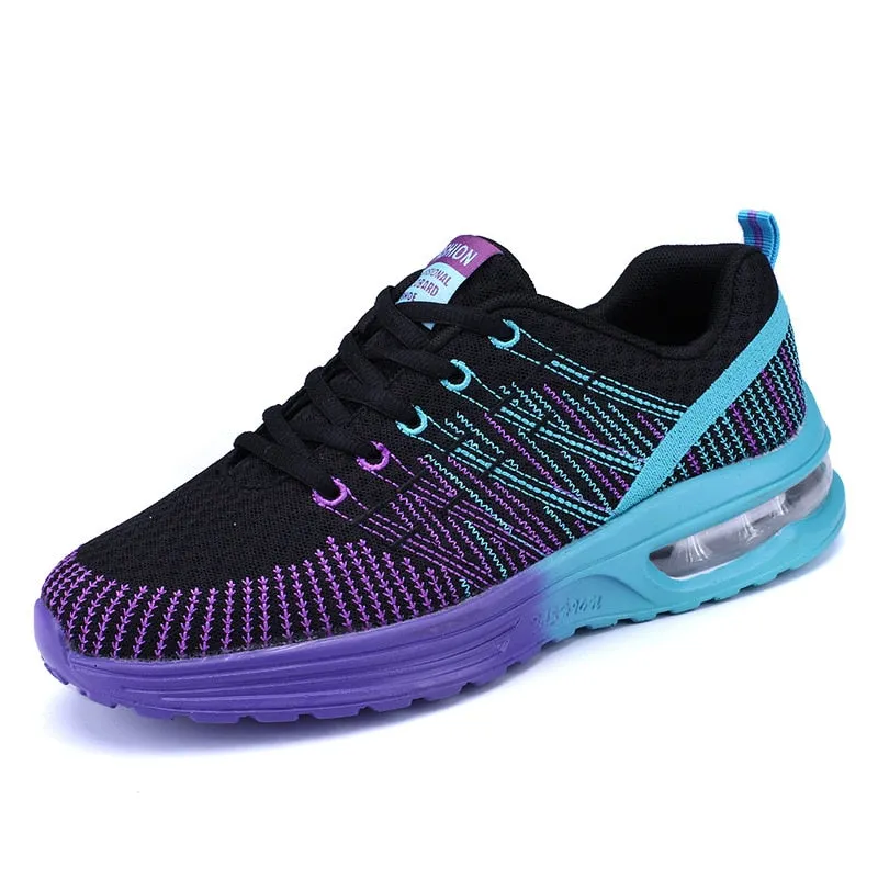 Women's Casual Fashion Ladies Air Cushion Lightweight Training Shoes Mesh Breathable Sneakers Women Sport Shoes Running Trainers
