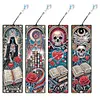 4Pcs Diamond Painting Skull Heart Bookmark for Reading Enthusiasts