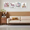 (US Local)4pack Xmas Animal-Special Shaped Diamond Painting Kit(30x30cm)