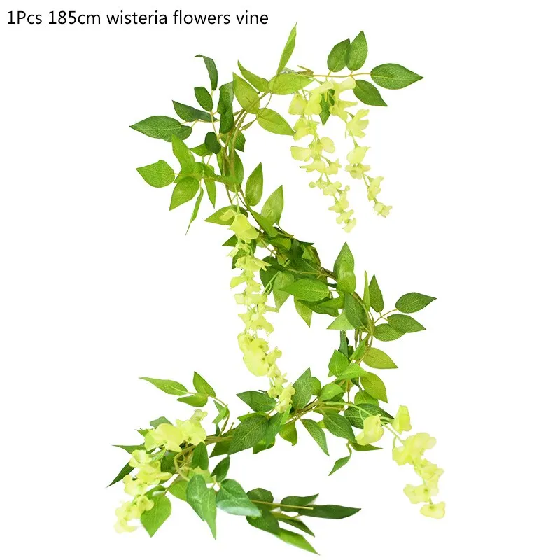 Artificial Green Eucalyptus Leaves Garland Fake Vines Rattan Artificial Plants Ivy Wreath for Wedding Party Home Wall Decoration