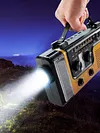 AM FM SW Emergency Power Bank SOS Alarm LED Light Hand Crank Solar Weather Radio