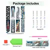 (US Local)8Pcs Christmas Themed DIY Diamond Painting Bookmark for Reading Enthusiasts
