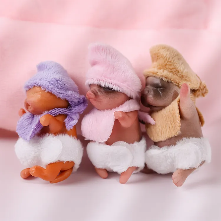 Babeside 2" Soft Chubby Lifelike Animal Toys  Mini Stretchy Realistic Silicone Animals
