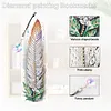 4Pcs Special Shape Feathers Diamond Painting Bookmark Making Kit for Book Lovers