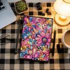 Pink Flowers 5D DIY Diamond Art Painting Notebook Kit 50 Pages A5 Rhinestone Art Painting Notebook Kit for Adults Beginners Holiday Birthday Gift