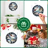 (US Local) DIY Xmas Diamond Painting Ornament with Clock Function Creative Craft