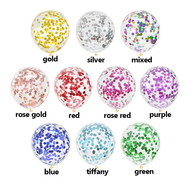 10pcs 12inch Mixed Confetti Latex Balloons Wedding Christmas Decoration Baby Shower Birthday Party Decor Air Balloons Globos