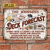 Personalized Names：Personalized Deck Forecast Sunny With A Chance - Vintage Metal Tin Signs/Wooden Signs