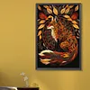 (Stamped/Counted) Dead Leaves Foxes - 11CT Cross Stitch 40*60CM(Big Size)