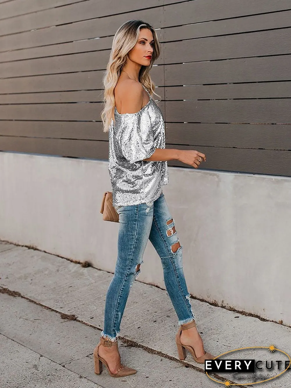 One Step Ahead Sequin Top