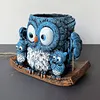 Swing Owl Resin Hanging Planter Cute Creative Vase Gift for Women Mother Teacher