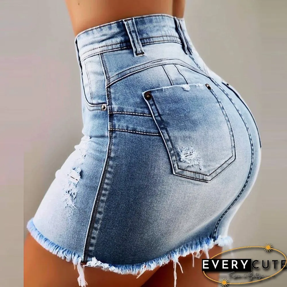 Summer Shorts Jeans Girl High Waist Casual Hot Shorts Women Blue Denim Shorts