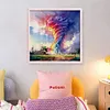 Rainbow Tornado - 11CT Stamped Cross Stitch - 40*40cm - Natural