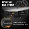 2 Pairs Bike Flat Pedals & Reflector Non-Slip Bike Pedals for Road Mountain Bike