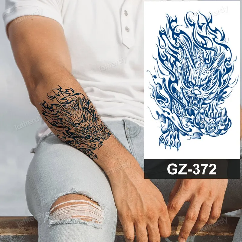 juice long lasting tatto sticker wings angel moon sun compass dragon fake tattoo waterproof transfer tatouage temporaire femme