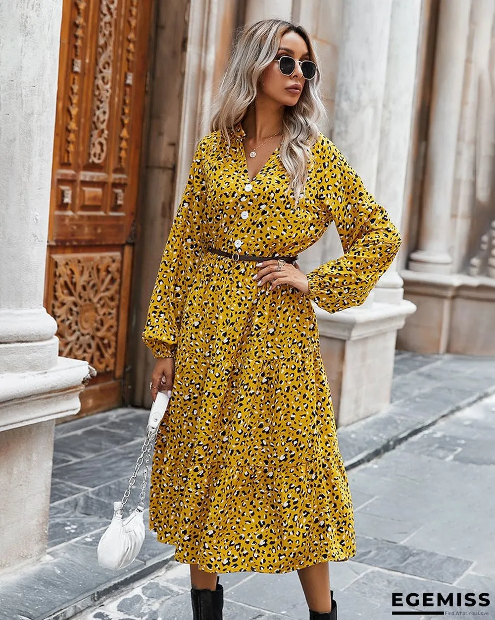 European and American Women's Leopard Print Dress Women | EGEMISS