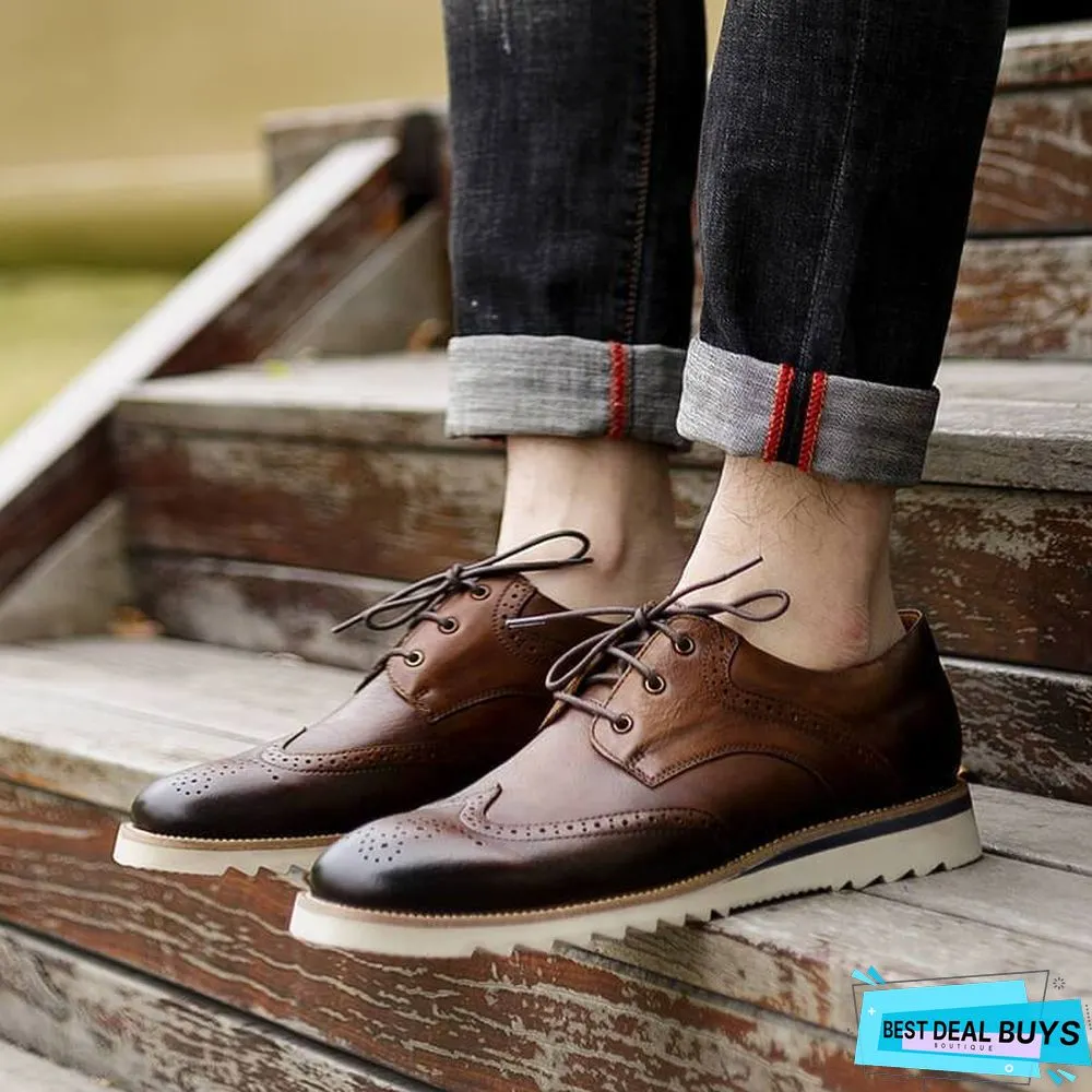 Men's Vintage Casual Brogue Shoes