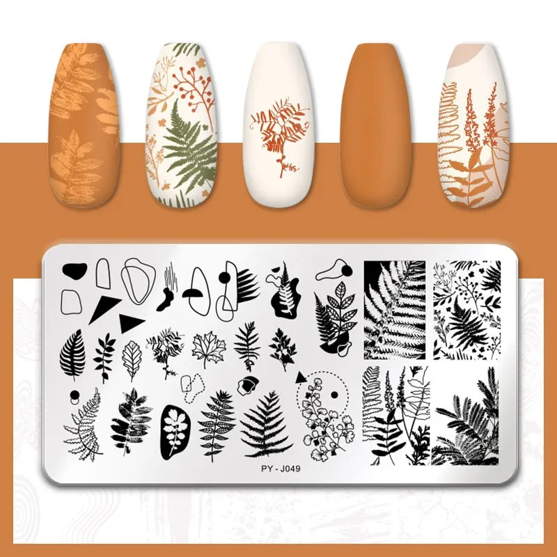 PICT YOU  Nail Stamping Plates Line Pictures Stencil Stainless Steel Nail Design for Printing Nail Art Image Plate Tool-Nail Inspo