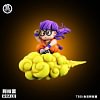 Arale Riding Cloud & Running Son Goku - Dr. Slump Dragon Ball Resin Statue - ToyBirds Studio
