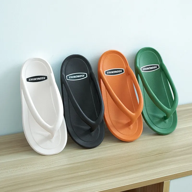 2022 Summer Slippers Man Women Casual Massage Durable Flip Flops Beach Sandals Female Wedge Shoes Striped Lady Room Slippers