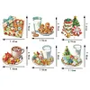 (US Local)6pcs Xmas Food  DIY Diamond Painting Art Pendant Wall Door Decoration
