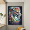 (Big Size)Colorful Dragon - 11CT Stamped Cross Stitch - 50*65cm
