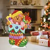 >SALE<Desktop Round Diamond Painting Ornament Acrylic Xmas Stocking (#4)
