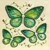 Green Butterfly DIY Pearl Painting Kit with Frame 30x30cm Pearl Gem Paintings Picture Arts Craft for Adults/Beginners Gift Home Wall Decor