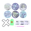 6/8Pcs Diy Diamonds Painting Coasters Cartoon Cup