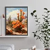Desert Cactus Flower-Full Round Diamond Painting