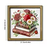 Diamond Painting Wooden Double-Sided Rose and Book Ornaments Kit with Photo Frame Desktop
