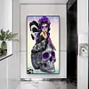 Skull Girl  - Full Round/Square Diamond Painting(80x40cm)