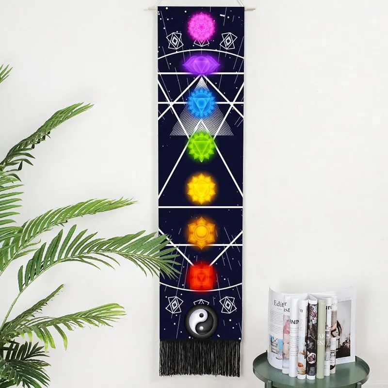 Lifelike Snake Wall Hanging Phase Tapestry Bohemia Tarot Tassel Tapestry Boho Mandala Art Tapestries For Bedroom Office Decor