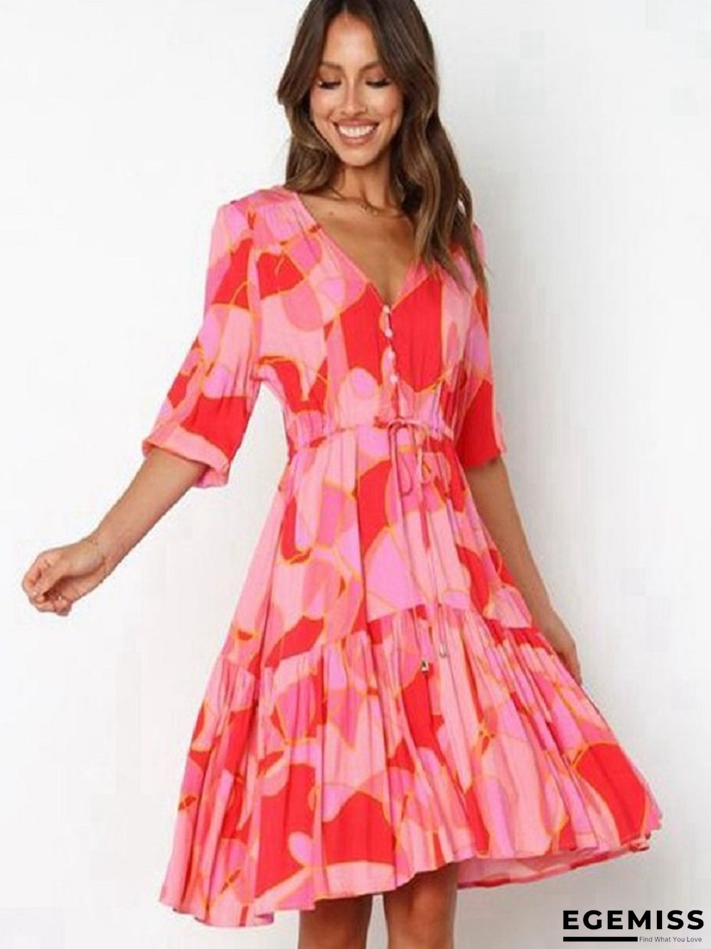 Fashion Irregular Printed Dress | EGEMISS