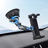 Suction Cup Car Tablet Holder with Adjustable Arm & 360 Rotation Car Phone Mount for Dashboard & Windshield Heavy Duty Truck Accessories