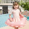 Heart Shape Baby Swim Ring Tube Leakproof Toddler Swimming Ring for Kids Toddles
